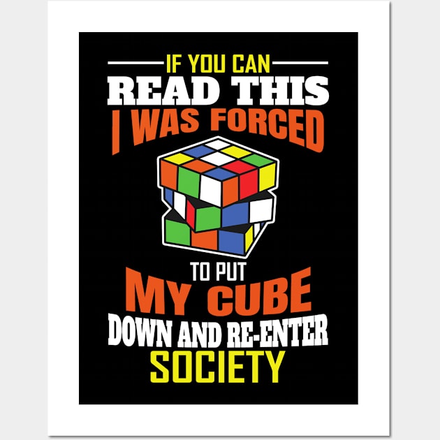 Speed Cubing Society Speedcuber Speedsolving Wall Art by ChrisselDesigns